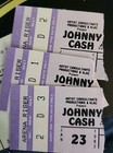Johnny Cash Tour Program With Original Ticket Stubs 1982