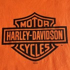 Harley-davidson Men s Xl Orange Sleeveless T-shirt 50 50 Classic Shield Bar