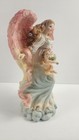 Vtg Guardian Angel Figurine With Baby Angel  Resin Statue 10   