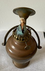 Antique Perko Gimbaled  Nautical Brass Oil Lamp W  Mount