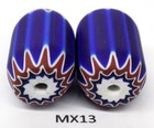 Rare Matched Pair Of Antique Venetian Chevron African Trade Beads  Mx13  Bg 88