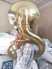 Sousaphone Big 25  Bell Size Of Pure Brass In Gold Polish  free Cases  Free Ship