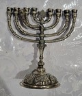 Menorah Hanukkah Lamp Germany Judaica Silver 