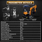Terror Xviii 4000lb Mini Excavator 13 Attachment Kubota Boom Swing Pilot Control