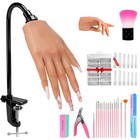 Realistic Silicone Practice Hand For Acrylic Nails - Flex Fingers  141pcs Kit