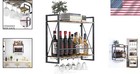 Chic Wall Mounted Wine Rack With Glass Holder - 26 Bottle Capacity  Rustic Look