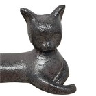 6 5  Long Cast Iron Laying Stretch Kitty Cat Figurine Decor