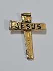 Jesus Coventry Cross Of Nails Lapel Pin Gold Color