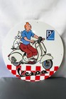Vespa Tintin Scooter Edition     Vintage Piaggio Metal Sign     50 Cm  19 7    
