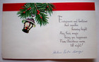 Lantern In The Pines  Vintage Christmas Greeting Card  0015