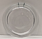 Sovirel Vtg Mcm Ashtray Mfr d France Double Sided Clear Glass Notched Each Side