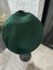 Cadette Girl Scout Beret hat  Green 100  Wool  Large 8in