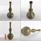 Bronze Engraving Vase 10 6 Inch With Box Japanese Vintage Old Metal Figurine Art