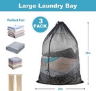 3 Pack Large Mesh Laundry Bag  24 X 36 Inch Mesh Wash Bag With Drawstring Clo   