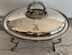 Martin Hall   Co Victorian Silver-plate Covered Serving Dish On Stand X Warmer 