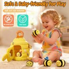 Baby Toys Soft Baby Beehive With 5 Sensory Bees 6-12 Months - Rattle  Crink Mirr