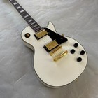 Electric Guitar Lp Custom Alpine White Rosewood Fingerboard Mahogany Body 22fret