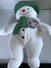 Rare 1995 Eden The Snowman 20    Plush Raymond Briggs Green Hat Scarf Large Tags
