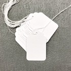 500pcs White Price Tags With String Attached  1 38  X 0 87  Blank Price Tags