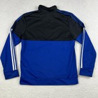 Adidas Track Jacket Youth Xl 18 20 Blue Black Full Zip 3 Stripes Activewear