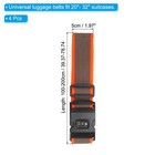 4pcs Luggage Straps With Combination Lock Tsa Approved Gray Orange