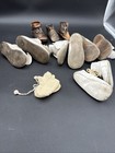 Lot 4 Pr  Vtg Leather Childs Toddler Baby Or Doll Shoes White 1950-60   s