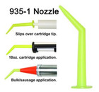 Albion Caulk Gun Nozzles 935-1 Angle Shot Green Plastic 1 10 Gal Cartridges 6 Ea