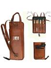 Drum Stick Bag Leather Drumstick Case Percussion Drummer Gift Shoulder Strap New