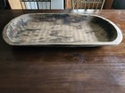 Vintage Antique Wooden Dough Bowl  Bread Trencher Centerpiece  Distressed 42  L