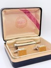 Vtg Early Hickok Positively Finer Executive Line Cufflinks Tie Bar Original Box