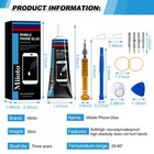 Phone Glue  Screen Repair Adhesive With Tools For 50ml  Black