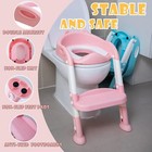 Potty Training Toilet Chair Seat With Step Stool Ladder For Kids And Toddler    