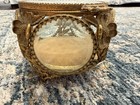 Vintage Ormolu 5 Sided Jewelry Casket Beveled Glass Trinket Box
