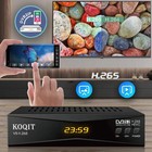 Koqit H 265 Fta Satellite Receiver Fhd Decoder Dvb-s2 Sat Finder Meecast Tv Box