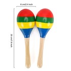 2 Pcs Maracas  7 9 Inch Hand Percussion Rattles  Wooden Rumba Shaker Hand Mus   