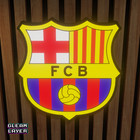 Barcelona Fc Logo Led Football Team Lightbox Rgb Wall Display Light Sign