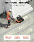 6 5hp Plate Compactor 196cc Gas 2360lb Vibratory Tamper 5600vpm 20  15   