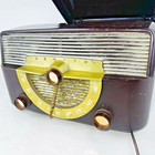 Vintage 1954 Zenith Cobra Matic Model L566 Bakelite Tube Table Radio Phonograph