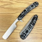 8 5  Black Spider Razor Tactical Spring Assisted Open Blade Folding Pocket Knife