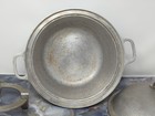 Vintage Century 10 In Silver-seal Cast Hammered Aluminum Pot W  Lid And Trivet