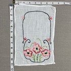 Vintage Hand Embroidered Floral Linen Lot Tablecloth Runners Parasol Lady 8pc