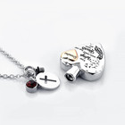 Heart Urn Necklace For Ashes Cremation Memorial Keepsake Jewelry For Loved Ones 