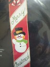 Bucilla Christmas Snowman   s Spice 48798 Jeweled Panel Felt Kit Bellpull 3x21 Vtg