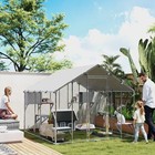 Pawhut 94 5  Extra Large Catio  Outdoor Cat Enclosure With Waterproof Cover