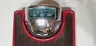 Vintage 1950s Mcm Detecto Red cream chrome 300 Lb Bathroom Scale Tough Color 