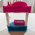 Shopkins Spk Hot Dog Stand Playset Pink Blue Rolling Food Cart Toy Accessory