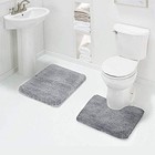  Shaggy 2 Piece Bath Rug Sets    20 X 24 20  X 32    20  X 24  Contour Rug Grey