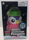 Needoh Polar Penguin Purple  Glows  Nee Doh Crunchy Squishy  - Rare