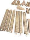 Wooden  Train Track  Lot Of 54 Thomas Brio Compatible Assortment Lot