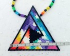 Tritonal Edm Rave Kandi Perler Bead Necklace